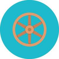 Wooden Wheel Vector Icon