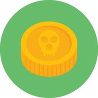 pirata moneda vector icono