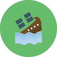 Shipwreck Vector Icon