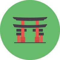 torii portón vector icono