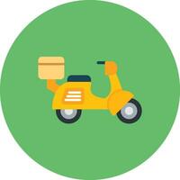 Motorbike Delivery Vector Icon