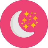 Waxing Moon Vector Icon