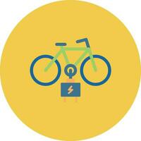 icono de vector de bicicleta eléctrica