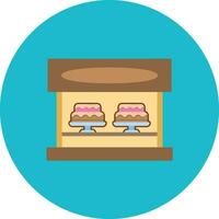 Cakes Showcase Vector Icon