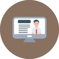 Online Lecture Vector Icon