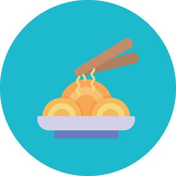 almohadilla tailandés vector icono