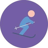 Skiing Vector Icon