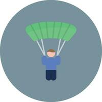 Sky Diver Vector Icon