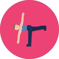 Half Moon Pose Vector Icon