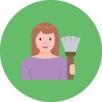 Woman Dusting Vector Icon