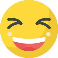 Grinning Squinting Face Vector Icon