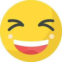 Grinning Squinting Face Vector Icon