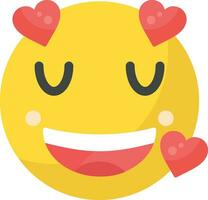 Smiling Face with Heart Eyes Vector Icon