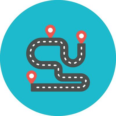 Race Route Vector Icon