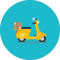 Delivery Bike Vector Icon