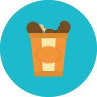 Chicken Bucket Vector Icon