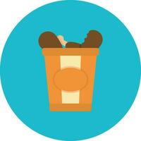 Chicken Bucket Vector Icon