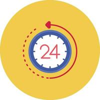 24 Hours Vector Icon