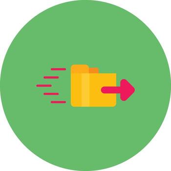 icono de vector de carpeta de envío