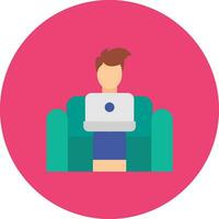 Working on Couch Vector Icon