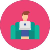 Working on Couch Vector Icon