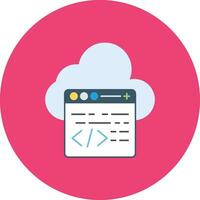 Cloud Coding Vector Icon