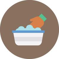 Hand Washing Clothes Vector Icon