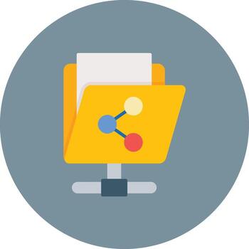 Shared Folder Vector Icon