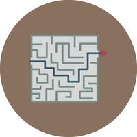 Maze Solution Vector Icon