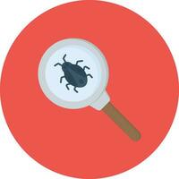 Bug Search Vector Icon