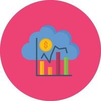 Cloud Statistics Vector Icon