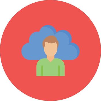 nube usuario vector icono