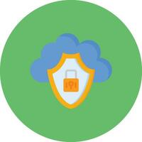 icono de vector de seguridad en la nube