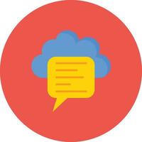 Cloud Message Vector Icon