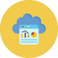 Cloud Stats Vector Icon