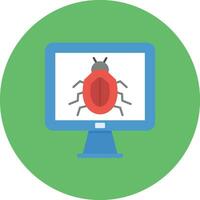 icono de vector de virus informático