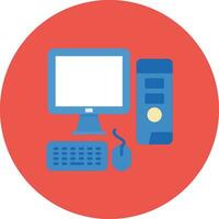 Computer Workstation Vector Icon