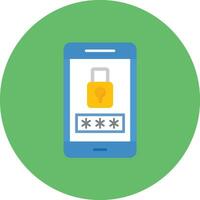 Mobile Password Vector Icon