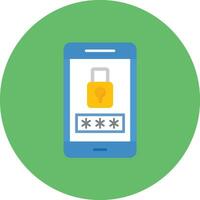 Mobile Password Vector Icon