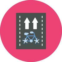 Bike Lane Vector Icon