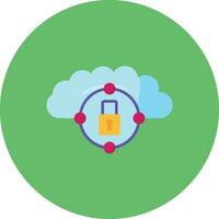 Secure Cloud Vector Icon