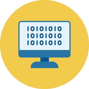 Binary Code Vector Icon