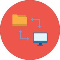 Online File Transfer Vector Icon