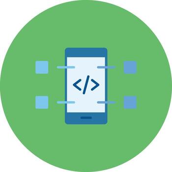 móvil codificación vector icono