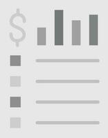 icono de vector de informe de mercado de valores