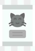 gato comida vector icono