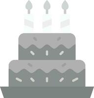 icono de vector de pastel de cumpleaños