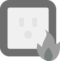 Electricity Fire Vector Icon