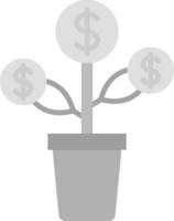 dinero planta vector icono