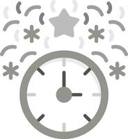 New Year Clock Vector Icon